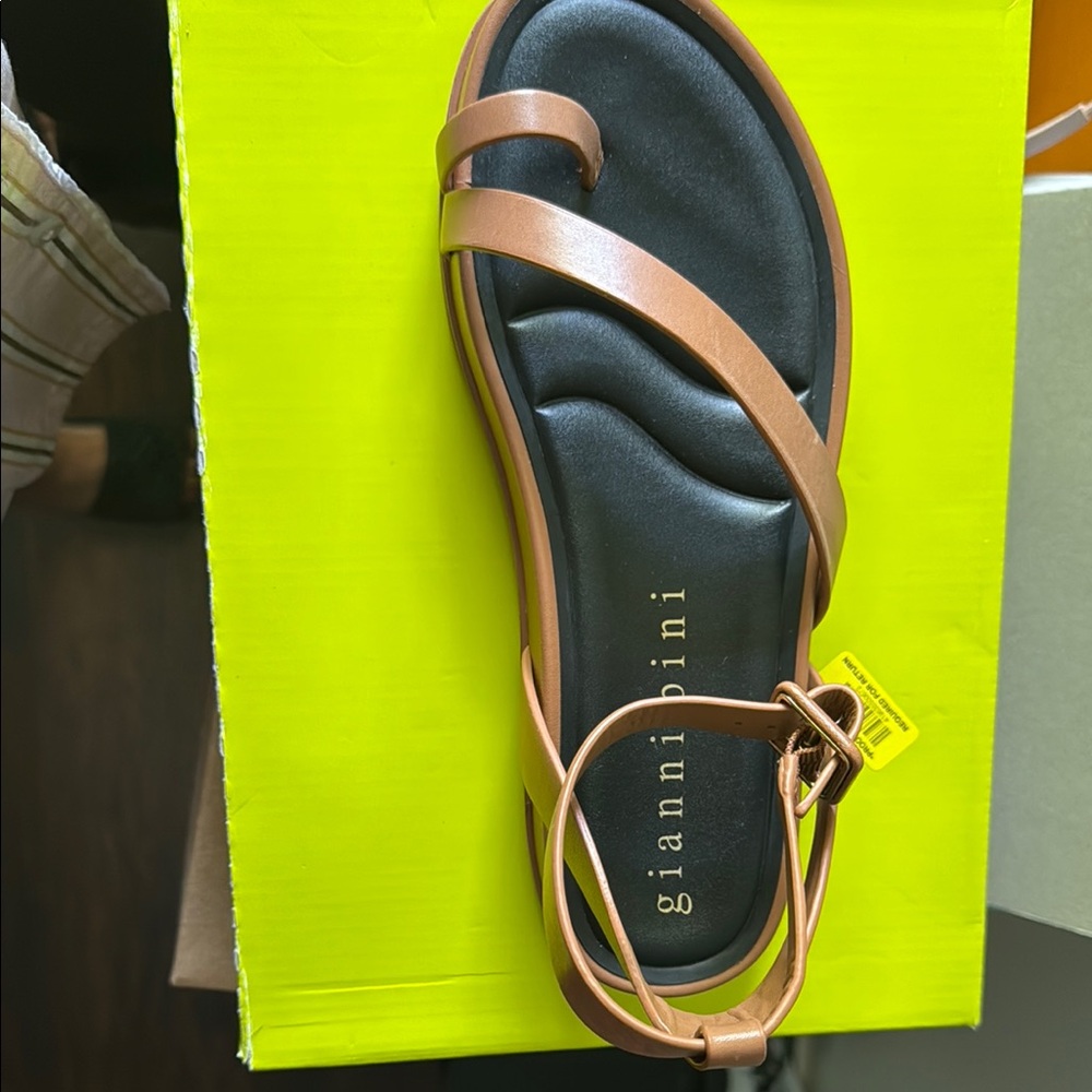 Gianni Bini Tan Sandals Sleek Minimalist Design
